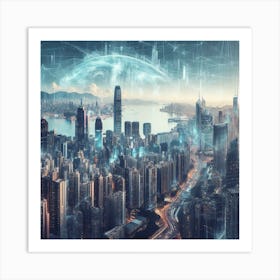 Futuristic Cityscape 5 Art Print