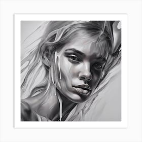 Black And White Painting 2 Art Print