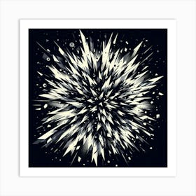 Black and White Abstract Art 274 Art Print