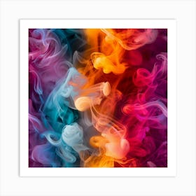 Colorful Smoke Background 4 Art Print