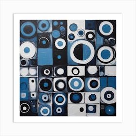 Blue Circles Art Print