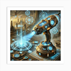 A Detailed Depiction Of Holo Tools Used By Rift En Art Print