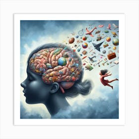 Girl'S Brain Art Print