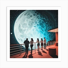 Moon And The Stars 20 Art Print