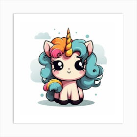 Cute Unicorn 481 Art Print