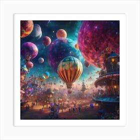 Balloons In The Sky Art Print