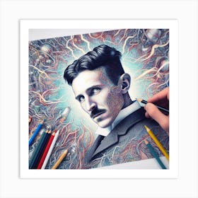 Nikola Tesla Art Print