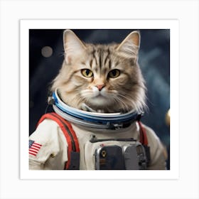 Astronaut Cat 1 Art Print