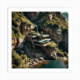 Waterfall House Art Print