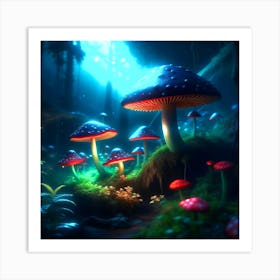 Mushroom Forest 1 Art Print