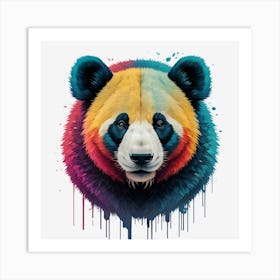 Ilustration, Multicolor Panda Bear, Cute Character Generated By Ai 1 Art Print