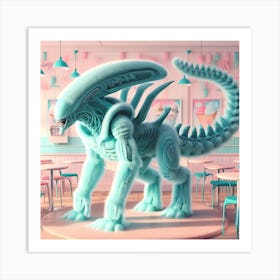 Alien In Ice Cream Parlor 3 Art Print
