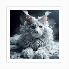 Snow Cat 3 Art Print