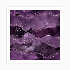 Purple Starry Agate Texture 01 1 Art Print