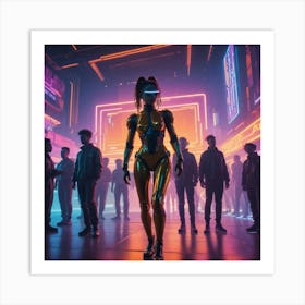 Futuristic Woman 5 Art Print