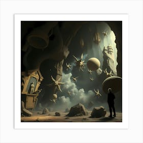 Man In A Cave 1 Art Print