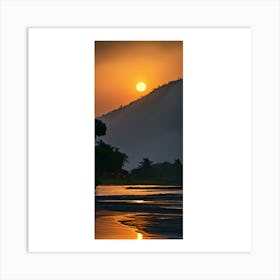 Sunset At The Beach Art Print