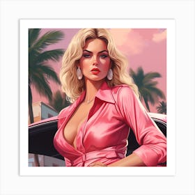 Grand theft auto Kate Upton Art Print