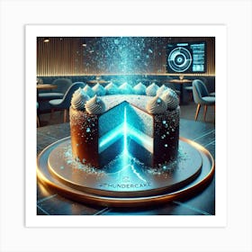 A Futuristic Dessert Named Jovian Thundercake Art Print