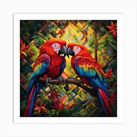 Two Parrots 1 Art Print