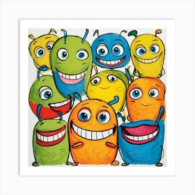 Cartoon Monsters Art Print