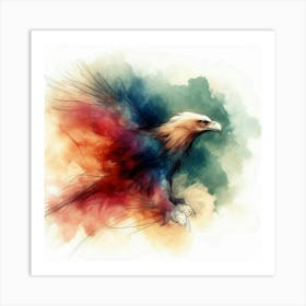 Eagle Watercolor Painting Art Print