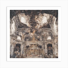 Interior Of The Church Art Print