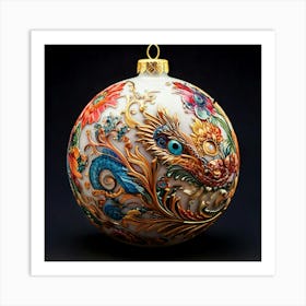 Firefly Hyper Detailed Porcelain Christmas Ball With Vibrant Creature Design 8643 Art Print