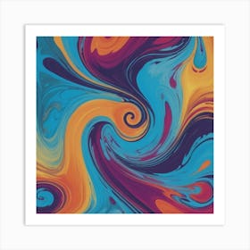 Swirl Liquid Pattern Art Print 3 Art Print