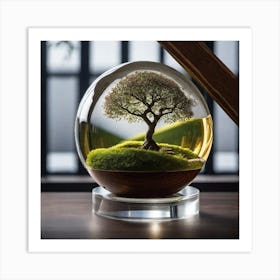 Tree In A Glass Ball 9 Art Print