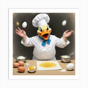 Chef Duck 26 Art Print