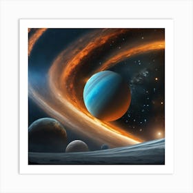 Planets In Space 2 Art Print