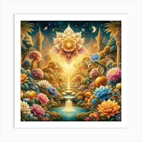 Lotus Garden Art Print