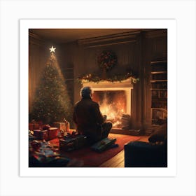 Christmas In The Living Room 22 Art Print