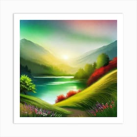 Landscape Painting 210 Art Print