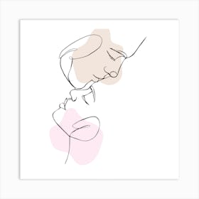 Couple Kissing Art Print