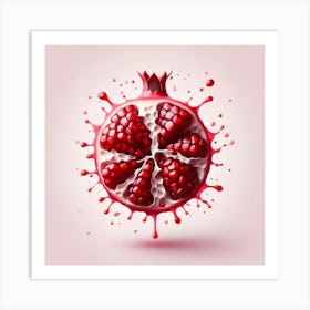 Pomegranate Splash 1 Art Print