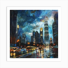 Night In Kuala Lumpur Art Print