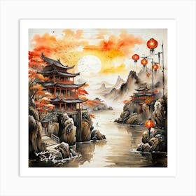 Chinese Lanterns Art Print