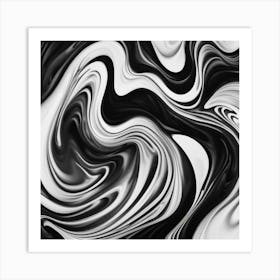 Black and White Abstract Art 15 Art Print