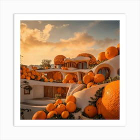 A House Made Of Oranges Art Print