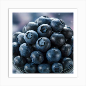 Blueberries In A Bowl Art Print