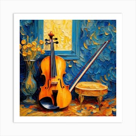 Violin And Vase Art Print