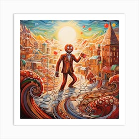'The Gingerbread Man' Art Print
