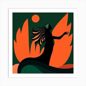 Woman With Wings Art Print