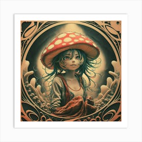 Mushroom Girl Art Print