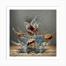 Splashing Water Art Print