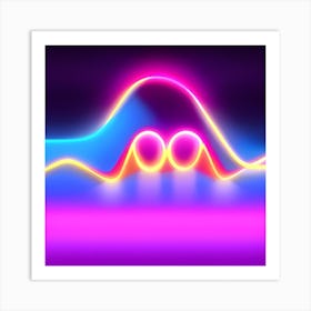 Neon Wave Art Print