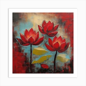 Flower of Red Lotus 1 Art Print