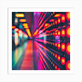 Blurred Lights In The City 1 Art Print